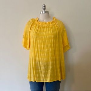 NWT Michael Stars Yellow Lightweight Blouse
